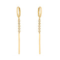 9ct Yellow CZ Gold Drop Earrings