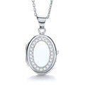 Oval Shape With CZ's Locket