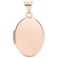 Rose Gold Oval Shaped Plain Locket