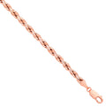Rose Gold Solid D/c 4.2mm Rope Chain