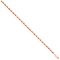 Rose Gold Solid D/c 4.2mm Rope Chain 22