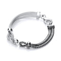 Ruthenium & Silver Mesh Bracelet (£145)