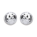 Silver 10mm Disco Half Ball Earrings