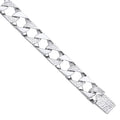 Silver 10mm Plain & Patterned Cast Bracelet