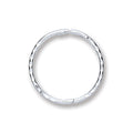 Silver 14mm Diamond Cut Hinged Sleepers