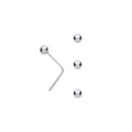 Silver 2.5mm Ball Nose Studs (Pack Of 3)