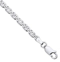 Silver 3.7mm Anchor Chain With Star Stamp