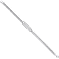 Silver 5.0mm Curb Id Ladies Bracelet