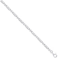 Silver 5.3mm Fancy Links CZ Chain/bracelet