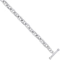 Silver 6mm Anchor Chain T-bar Ladies Bracelet