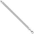 Silver 7.5mm Double Tight Link Curb Bracelet