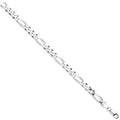 Silver 9mm Figaro Chains/gents Bracelet