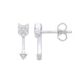 Silver Arrow CZ Studs