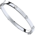 Silver Baby CZ Bangle 8g