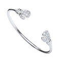Silver Baby CZ Boxing Glove Bangle