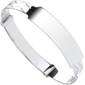 Silver Baby Expandable Id Bangle 4.8g