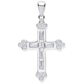 Silver Baguette CZ Cross