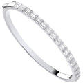 Silver Baguette CZ Ladies Bangle
