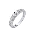 Silver Baguettes & Round CZ Half Et Band