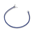 Silver Blue CZ Tennis Ladies Bracelet
