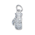 Silver Boxing Glove CZ Pendant 4.2g
