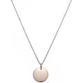 Silver Chain With Solid Rose Circle Pendant 6.9g