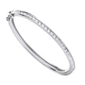 Silver Channel Set CZ Baby Bangle