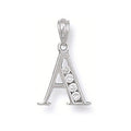 Silver Channel Set CZ Initial Pendant