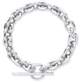 Silver Chunky Link T-bar Bracelet