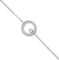 Silver Circle Of Life CZ Ladies Bracelet