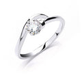 Silver Claw Set CZ Solitaire Ring 1.9g