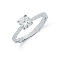 Silver Claw Set CZ Solitaire Ring 2g