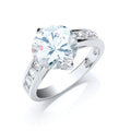 Silver Claw Set CZ Solitaire Ring 4.5g