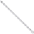 Silver Coffee Bean Link Gents Bracelet