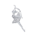 Silver CZ Ballerina Pendant