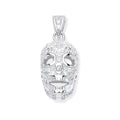 Silver CZ Bones Pendant