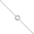 Silver CZ Circle Of Life Ladies Bracelet