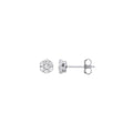 Silver CZ Flower Cluster Studs