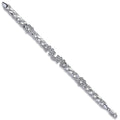 Silver CZ Mum & Heart Bracelet