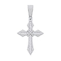 Silver CZ Pointed Cross