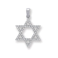 Silver CZ Star Of David Pendant