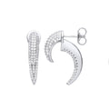 Silver CZ Talon Earrings
