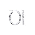Silver D/c Creole Hoop Earrings