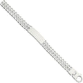 Silver Double Curb Link Id Gents 8" Bracelet