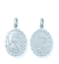 Silver Double Sided Oval St Christopher Pendant 2.9g