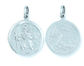 Silver Double Sided St Christopher Pendant 4.5g