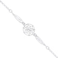 Silver Dream Catcher, Feather Spider Web Drop Bracelet