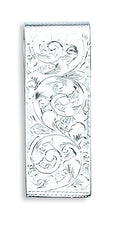 Silver Engraved Money Clip