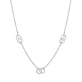 Silver Entwined Circles 17" Necklace