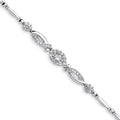 Silver Fancy CZ Bracelet 8.4g